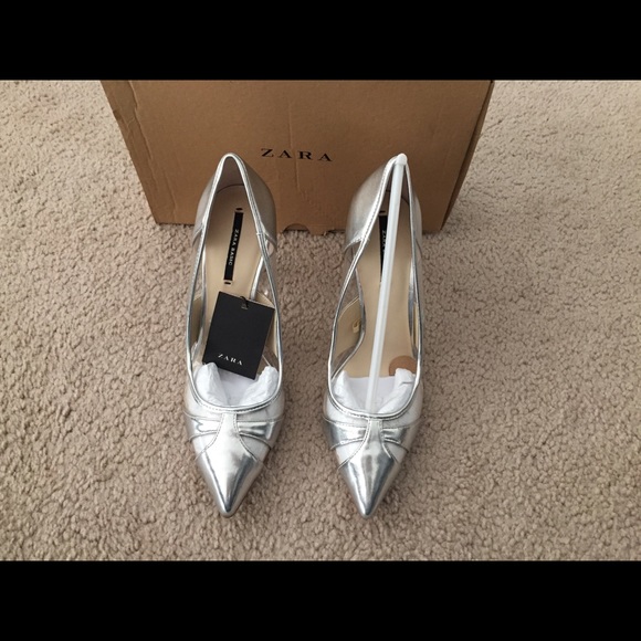 ZARA SILVER HEELS - Picture 6 of 7